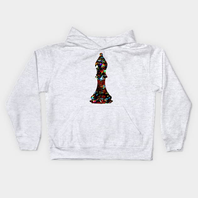 Chess Piece - The Bishop 3 Kids Hoodie by The Black Panther